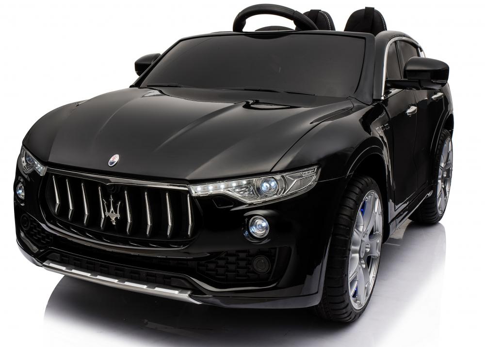 Masinuta electrica Maserati Levante cu scaun de piele si roti de cauciuc Black marca Maserati cu comanda online