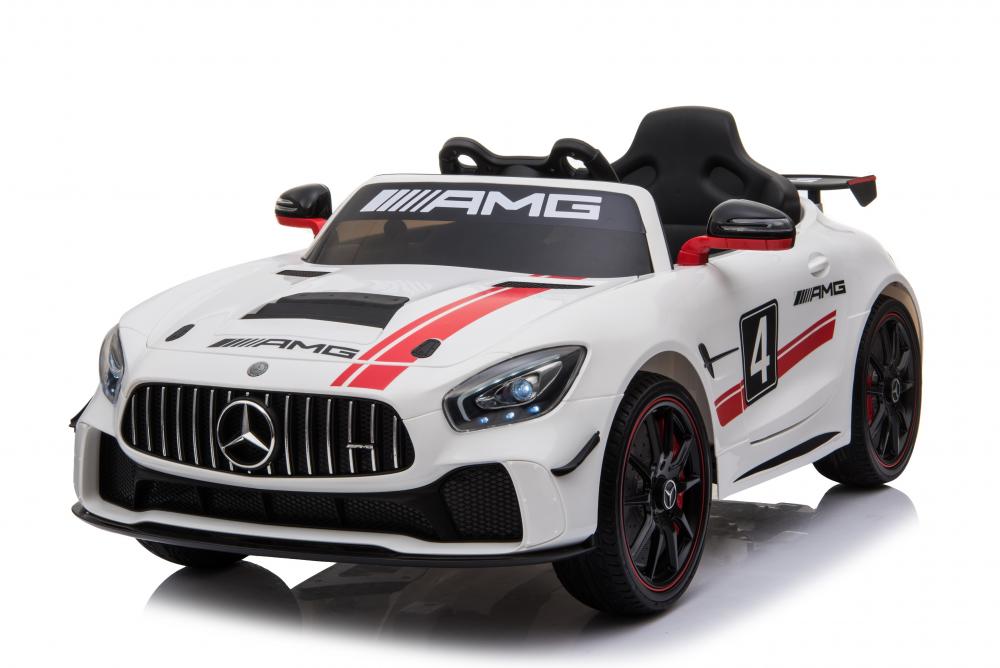 Masinuta electrica Mercedes AMG GTR 4 cu roti din cauciuc White marca Nichiduta cu comanda online