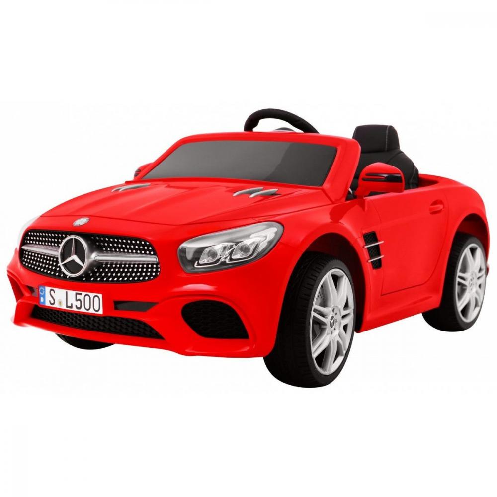 Masinuta electrica Mercedes Benz SL500 cu scaun de piele Red marca MERCEDES-BENZ cu comanda online