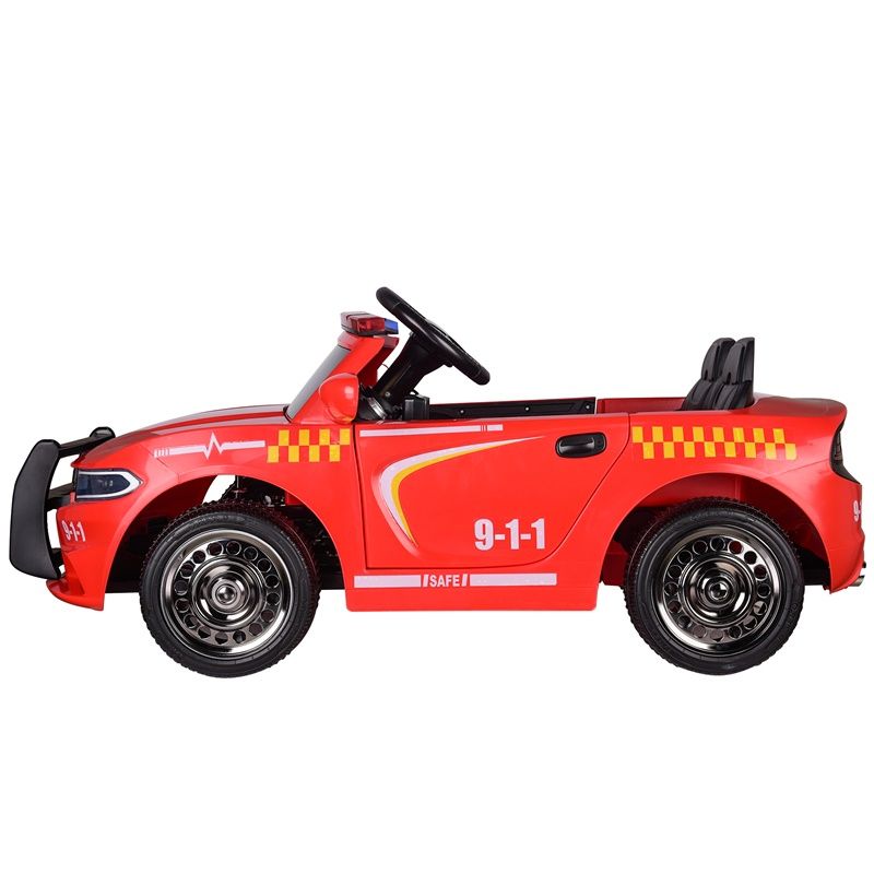 Masinuta electrica Police Patrol Red cu scaun de piele marca KikkaBoo cu comanda online