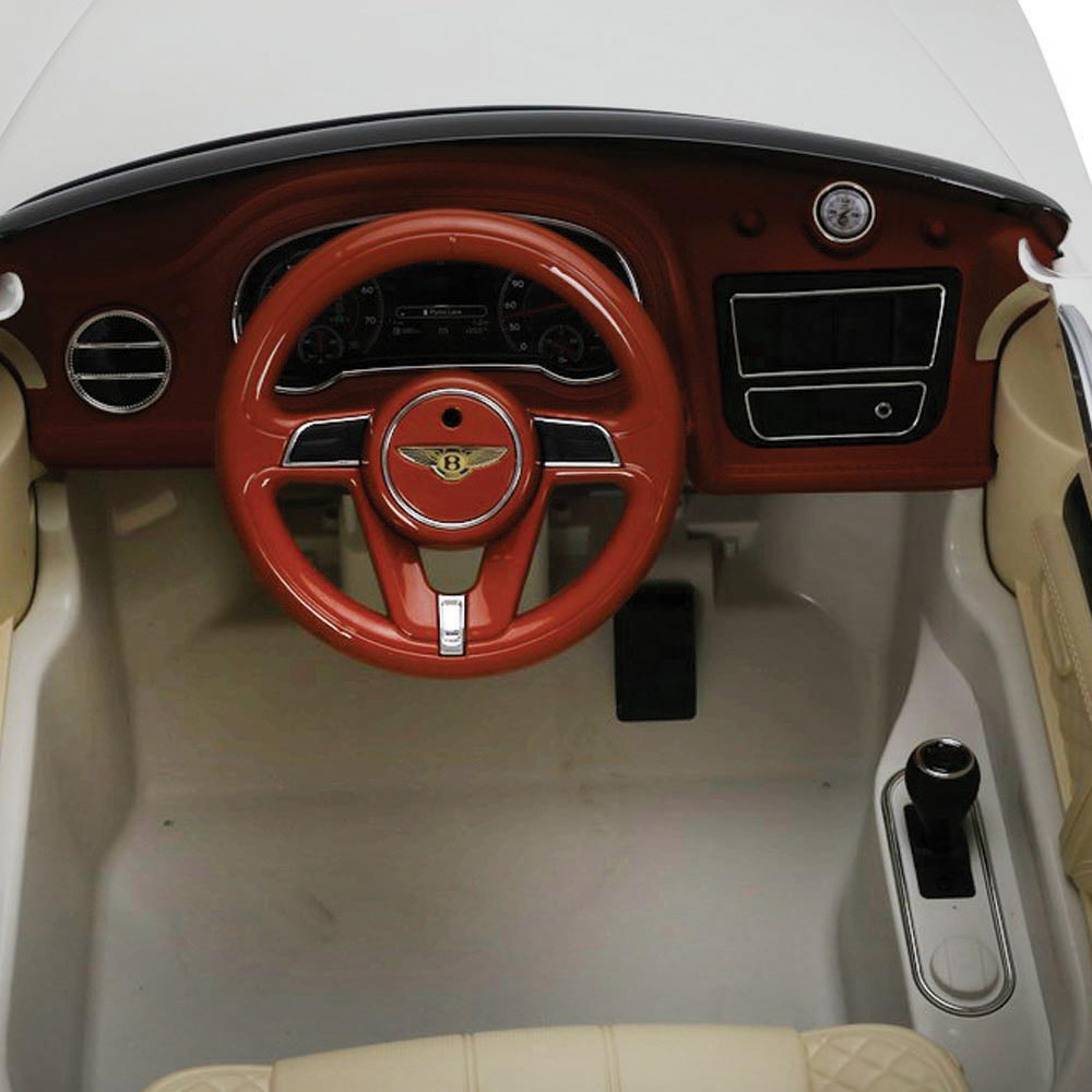 Masinuta electrica cu roti din cauciuc Bentley Bentayga White marca Bentley cu comanda online