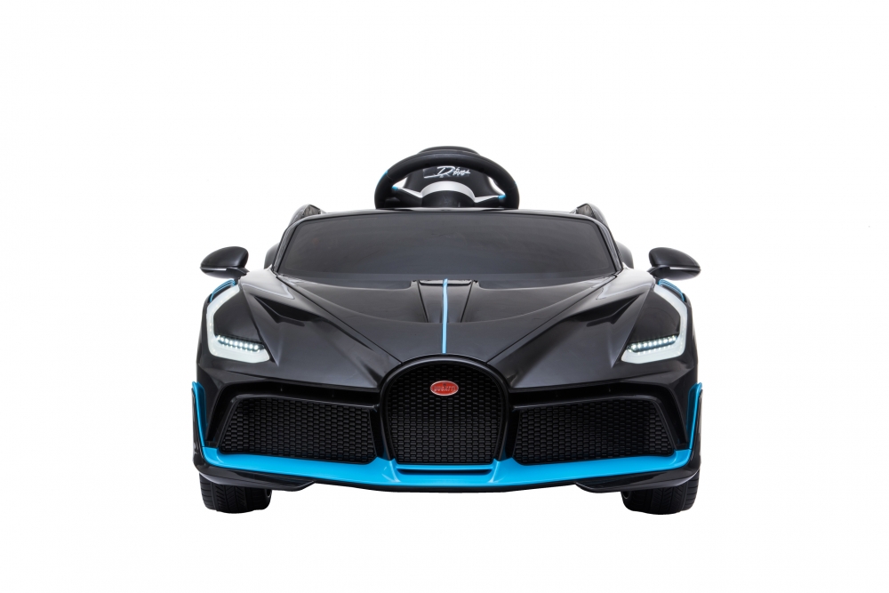 Masinuta electrica cu roti din cauciuc Bugatti Divo black marca Nichiduta cu comanda online