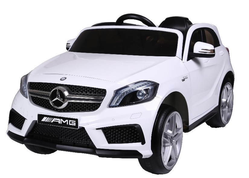 Masinuta electrica cu roti din cauciuc Mercedes Benz A45 AMG SUV White marca MERCEDES-BENZ cu comanda online