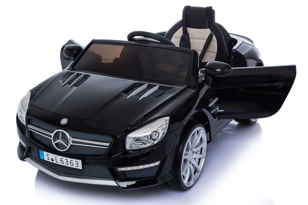 Masinuta electrica cu roti din cauciuc Mercedes Benz AMG SL63 Black marca MERCEDES-BENZ cu comanda online