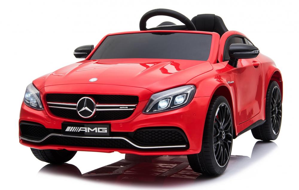 Masinuta electrica cu roti din cauciuc Mercedes Benz C63s Red marca MERCEDES-BENZ cu comanda online