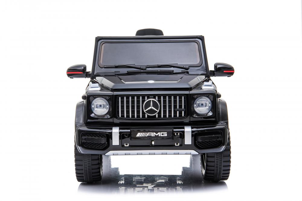 Masinuta electrica cu roti din cauciuc si scaun de piele Mercedes Benz G63 Black marca MERCEDES-BENZ cu comanda online