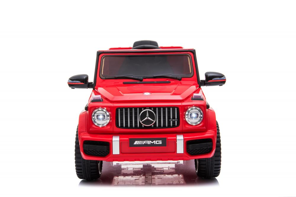 Masinuta electrica cu roti din cauciuc si scaun de piele Mercedes Benz G63 Red marca MERCEDES-BENZ cu comanda online