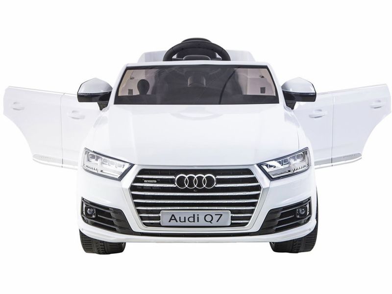 Masinuta electrica cu scaun de piele Audi Q7 White marca Audi cu comanda online