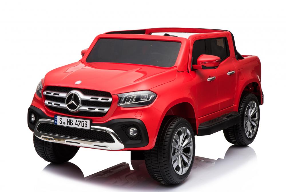 Masinuta electrica cu scaun de piele Mercedes Benz X-Class Red marca MERCEDES-BENZ cu comanda online