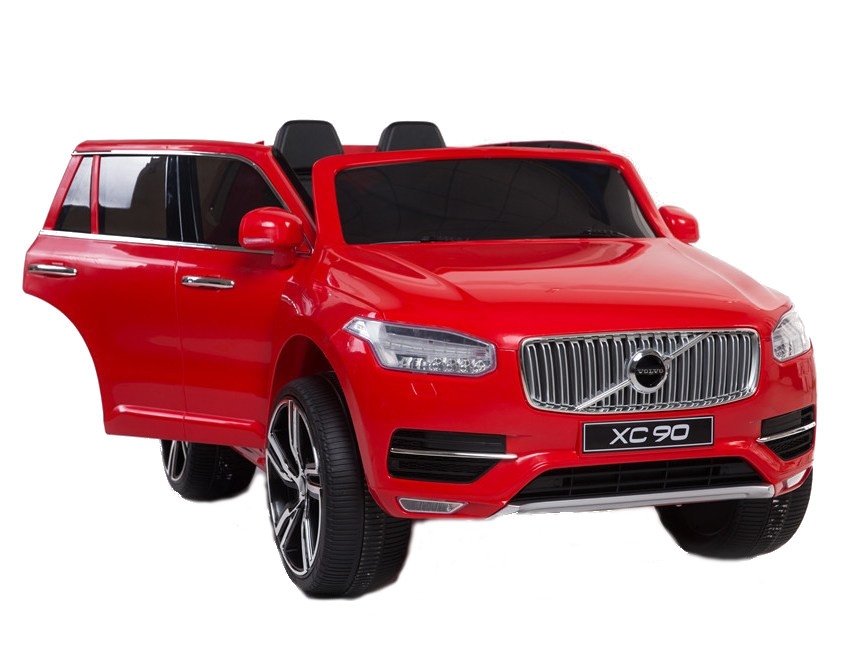 Masinuta electrica cu scaun de piele Volvo XC90 Rosie marca Volvo cu comanda online