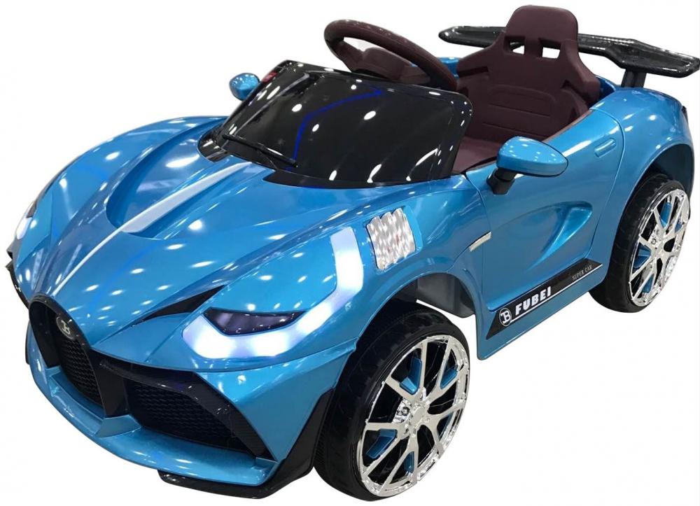 Masinuta electrica cu suspensii si Slow Start Super Car Blue marca KikkaBoo cu comanda online