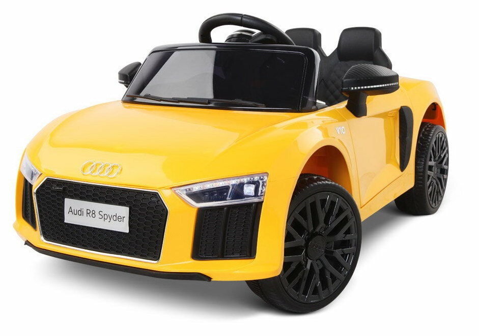 Masinuta electrica cu telecomanda 2,4 G si roti EVA Audi R8 Spyder Yellow marca Audi cu comanda online