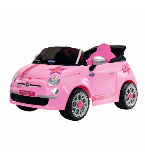 Masinuta electrica cu telecomanda Fiat 500 Star Pink Peg Perego marca PEG-PEREGO cu comanda online