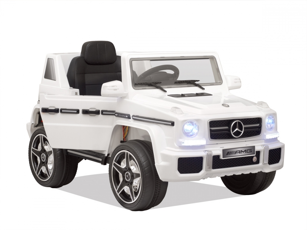 Masinuta electrica cu telecomanda Mercedes Benz G63 White marca MERCEDES-BENZ cu comanda online