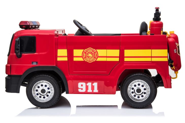 Masinuta electrica de pompieri Fire Truck Red marca KikkaBoo cu comanda online