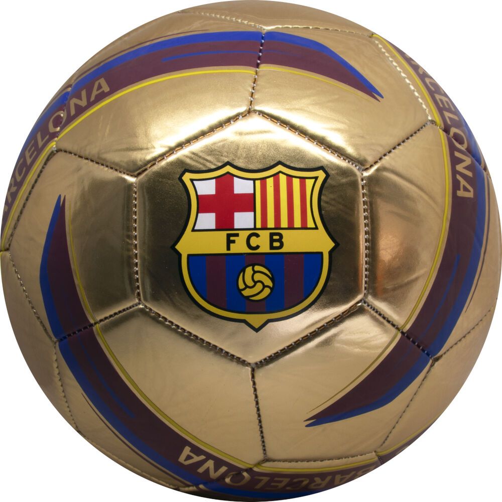 Minge FC Barcelona Logo Gold marimea 5 metalica marca Barcelona&Juventus cu comanda online