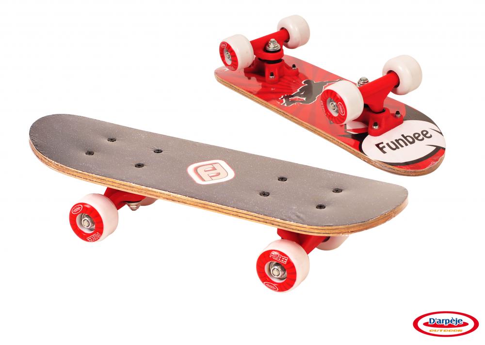 Mini Skateboard Rosu 43 cm marca DArpeje cu comanda online