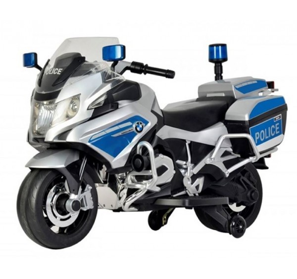 Motocicleta electrica BMW R1200RT Politie cu sunete si lumini pentru copii marca Globo cu comanda online