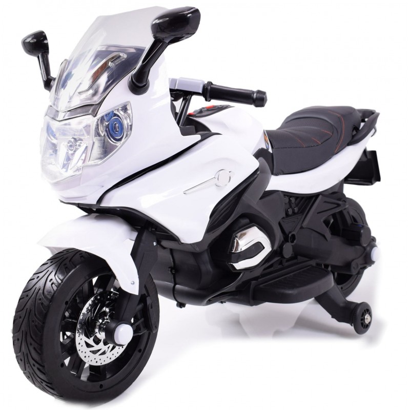 Motocicleta electrica Bravo White marca KikkaBoo cu comanda online