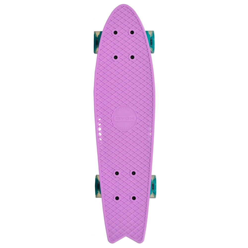 Penny board Pastel Abec-7 roti luminoase Purple marca Byox cu comanda online
