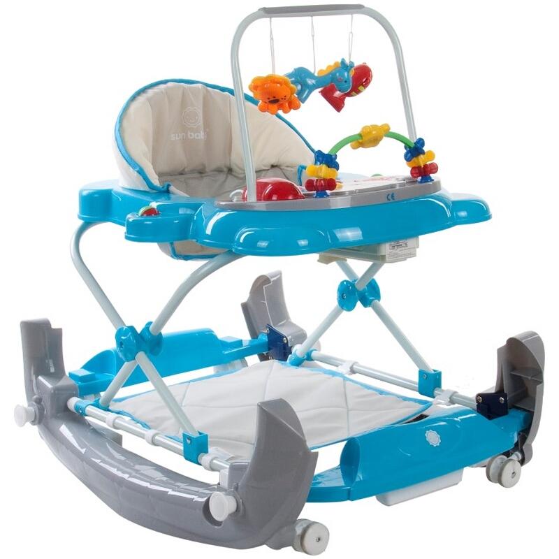 Premergator cu sistem de balansare Pisicuta albastru cu gri marca Sun Baby cu comanda online