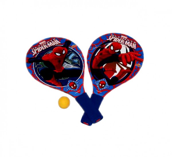 Set 2 palete pentru plaja Saica Spiderman din lemn cu minge inclusa pentru copii marca Saica cu comanda online