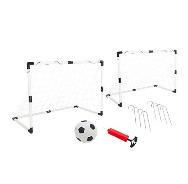 Set 2 porti de fotbal din plastic pentru copii Globo WToy cu minge si pompa inclusa marca Globo cu comanda online