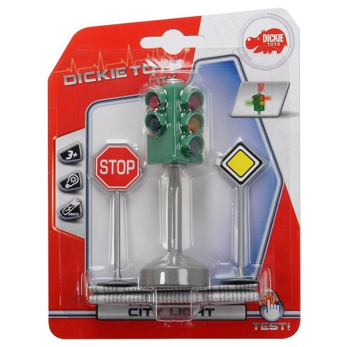 Set Dickie Toys Semafor City Light cu 2 semne rutiere marca Dickie Toys cu comanda online