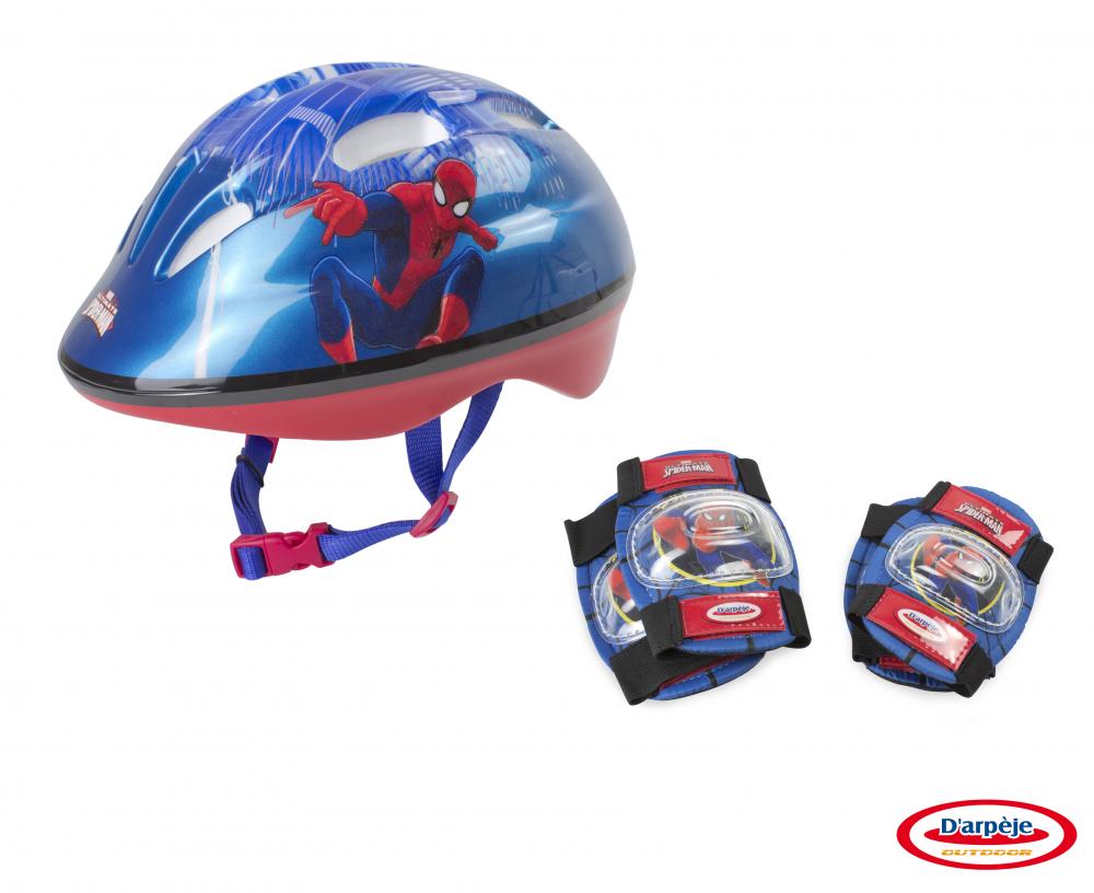 Set Protectie (Casca, Genunchiere, Cotiere) Spiderman marca DArpeje cu comanda online