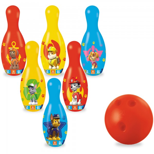 Set bowling Paw Patrol cu popice si bila Mondo marca Mondo cu comanda online