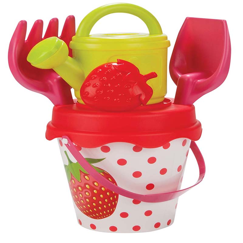 Set galetusa si forme pentru nisip Sweety Bucket Strawberry marca PILSAN cu comanda online
