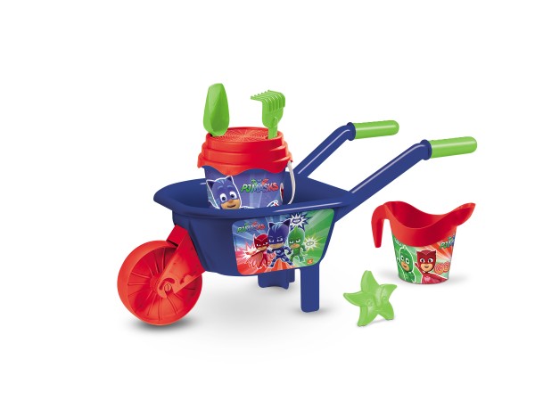 Set plaja Pj Masks Mondo pentru copii cu roaba jucarii plaja si galetusa marca Mondo cu comanda online