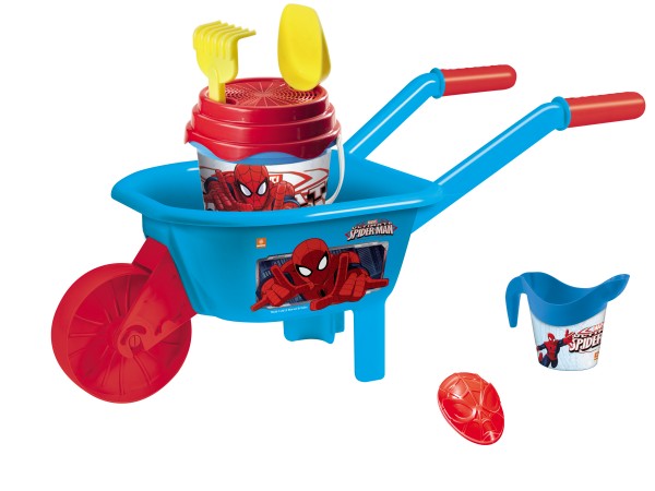 Set plaja Spiderman Mondo pentru copii cu roaba jucarii plaja si galetusa marca Mondo cu comanda online