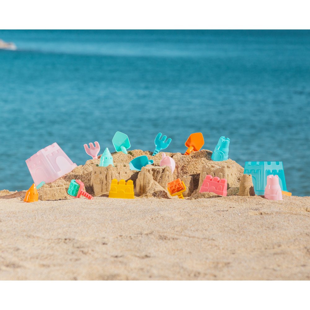 Set premium pentru a construi castele de nisip Roz marca Eurekakids cu comanda online