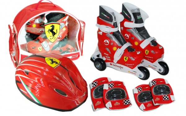 Set role cu accesorii protectie incluse Saica Ferrari marimi reglabile 31-34 marca Saica cu comanda online