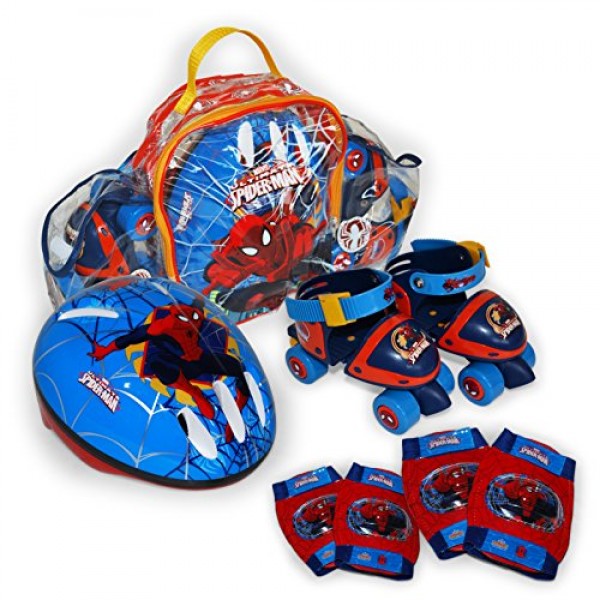 Set rotile Spiderman 2 Saica pentru copii cu accesorii protectie si casca marimi reglabile 24-29 marca Saica cu comanda online