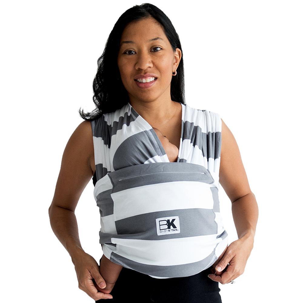 Sistem Purtare Baby Ktan Baby Carrier Print Charcoal Stripe Marimea S marca Baby K'tan cu comanda online