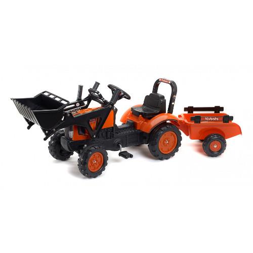 Tractor Kubota cu Remorca si Excavator marca FALK cu comanda online