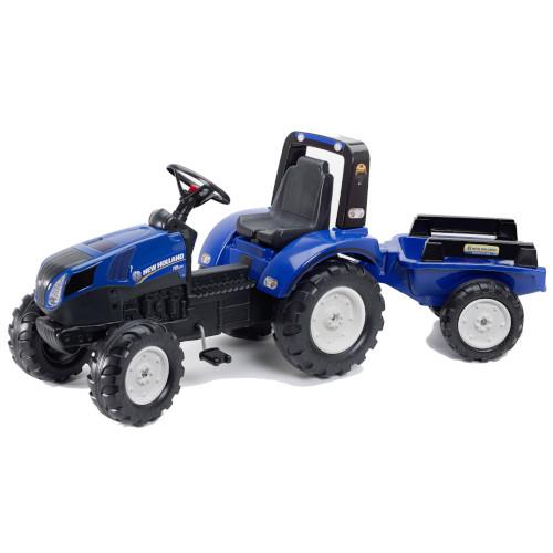 Tractor New Holland cu pedale si remorca marca FALK cu comanda online