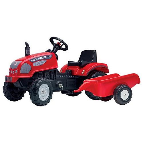 Tractor cu Pedale si Remorca Farm Master 720i Rosu marca FALK cu comanda online