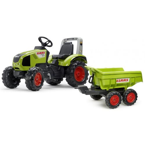 Tractor cu pedale Claas Axos 330 cu remorca Maxi marca FALK cu comanda online