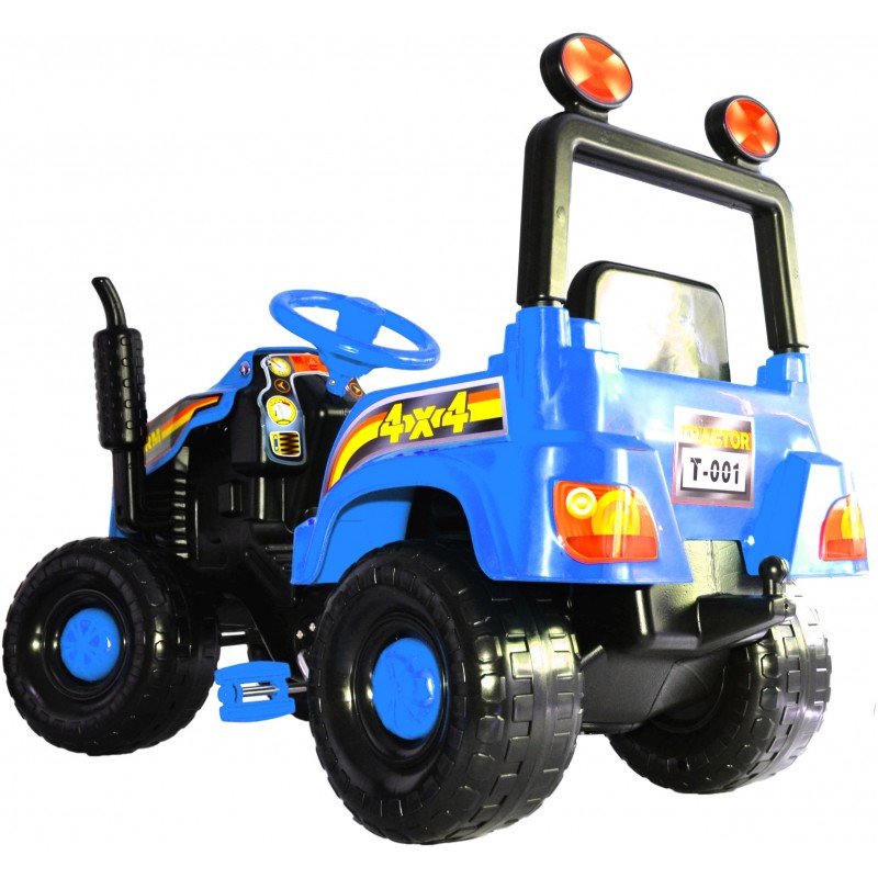 Tractor cu pedale Mega Farm blue marca Super Plastic Toys cu comanda online