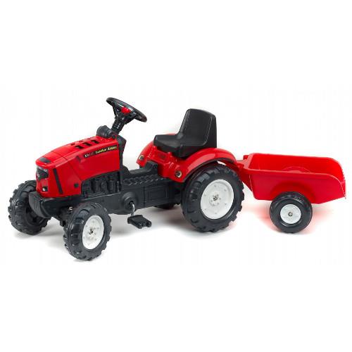 Tractor cu pedale si remorca Lander Rosu Z160X marca FALK cu comanda online