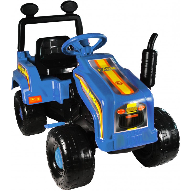 Tractor cu pedale si remorca Mega Farm blue marca Super Plastic Toys cu comanda online