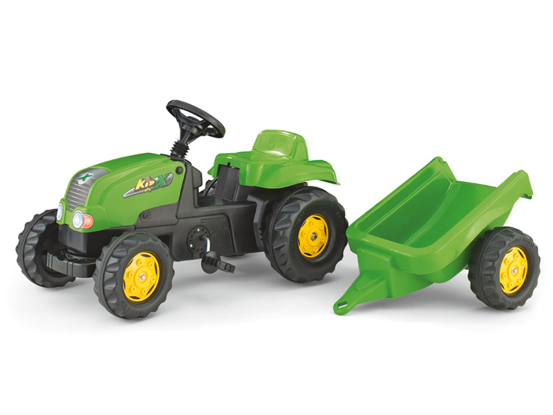 Tractor cu pedale si remorca Rolly Toys 012169 Verde marca ROLLY TOYS cu comanda online