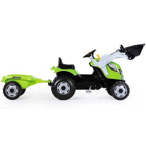 Tractor cu pedale si remorca Smoby Farmer Max verde marca SMOBY cu comanda online