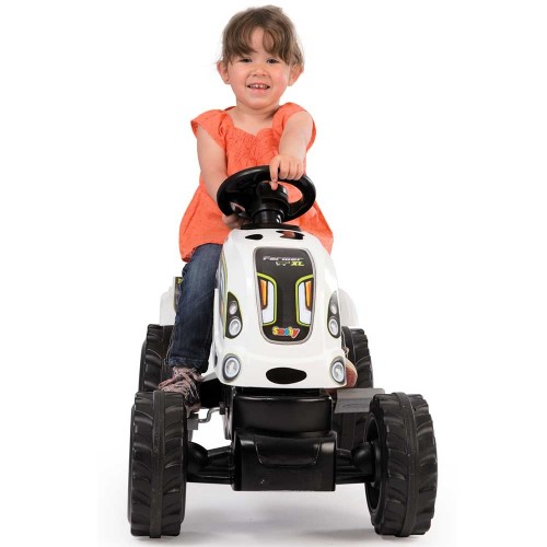 Tractor cu pedale si remorca Smoby Farmer XL alb negru marca SMOBY cu comanda online