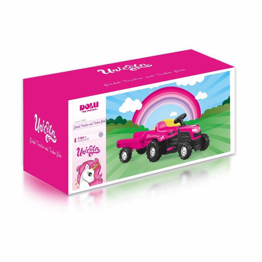 Tractor cu pedale si remorca Unicorn marca DOLU cu comanda online