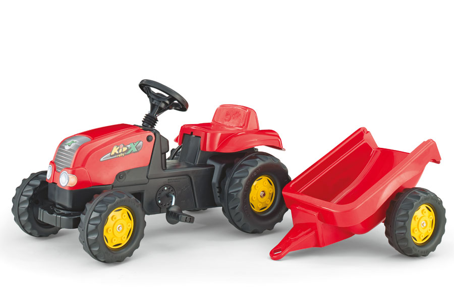 Tractor cu pedale si remorca copii Rolly Toys 012121 rosu marca ROLLY TOYS cu comanda online