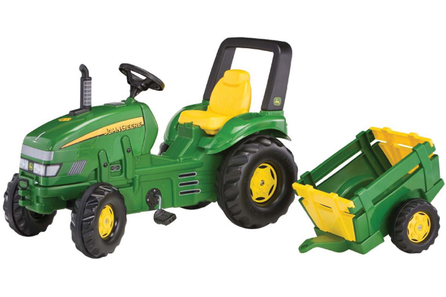 Tractor cu pedale si remorca copii Rolly Toys 035762 verde marca ROLLY TOYS cu comanda online